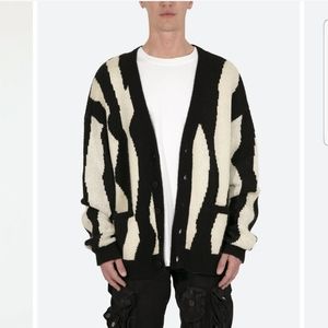 Unisex zebra print cardigan